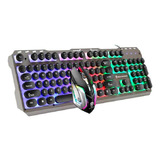 Kit De Teclado + Mouse Gamer Gt-500 Negro