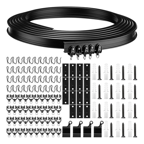 ' Kit De Trilhos De Cortina De Teto Flexível, Conjunto De