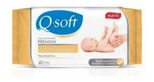 Toallas Humedas 40un Oleo Calcareo Premium Q Soft