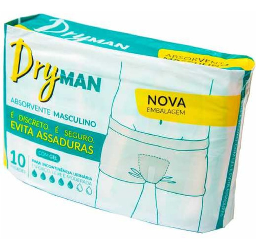 Absorvente Masculino Dry Man 6 Pacotes C/10un 