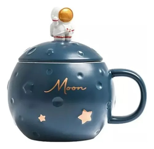 Taza Mug De Café Con Tapa De Astronauta Mug Espacial Galaxia