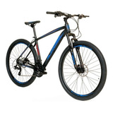 Mountain Bike Alfameq Nacional Tirreno Aro 29 21  27v Freios De Disco Hidráulico Cor Preto/azul/vermelho