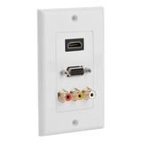 Puertos Hdmi Vga Rca 3 En 1 Panel Multimedia