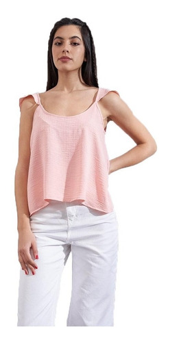 Top Crepe Fantasia Oporto Volado Hombro | Vov Jeans (12528)