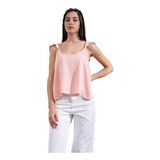 Top Crepe Fantasia Oporto Volado Hombro | Vov Jeans (12528)