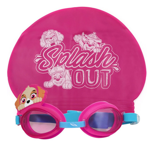 Set De Natación Voit Kids Paw Patrol Gorra Y Goggle Color Skye