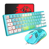 Combo Teclado Y Ratón Gaming 60% Rgb Mecánico Y Óptico 6400 