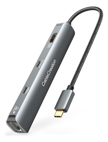 Adaptador Usb-c 6 En 1 De Cablecreation Con Hdmi 4k 60 Hz, P