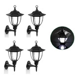  Farol Solar Aplique Estilo Clásico Pack X4 Exterior Pared