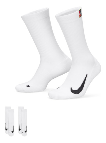 Calcetines Nikecourt Multiplier Cushioned Hombre Blanco