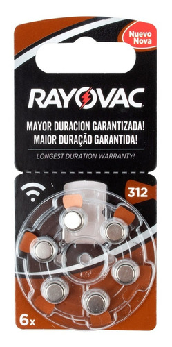 Pila Audicion Rayovac Tamano 312 X 6 Uds