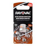 Pila Audicion Rayovac Tamano 312 X 6 Uds