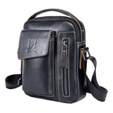 Bolso Bandolera Head Layer De Piel De Vacuno Para Hombre, Su