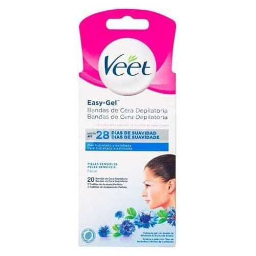 Veet Bandas Depilatorias Faciales Piel Sensible Caja 20uds