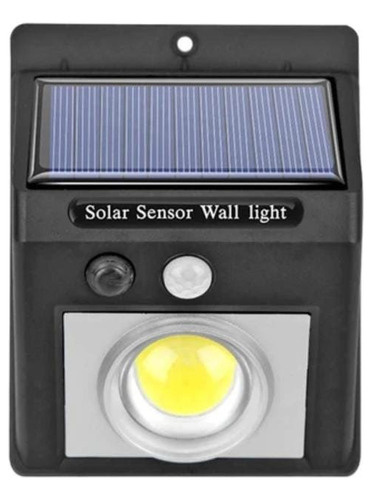 Reflector Solar Led Cob 15w Con Sensor De Mov/panel Solar