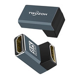 Acoplador Hdmi Twozoh 8k (paquete De 2), Hdmi 2.1 Hembra A H