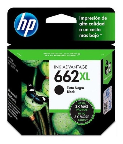 Cartucho Hp 662xl Negro Original