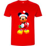 Camisetas Navideñas Mickey Mouse  Navidad Adultos Y  Niños