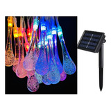 Guirnaldas Solares Jardin Navidad Luces Meteoritos 7m 50led 