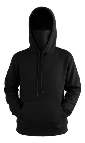 Sudadera Con Capucha Y Cuello Snood Negra Unisex