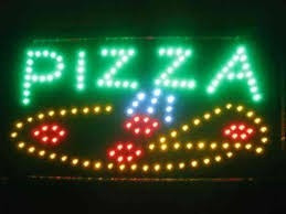 Cartel Led Pizza - Abierto, Panchos - Pizarras