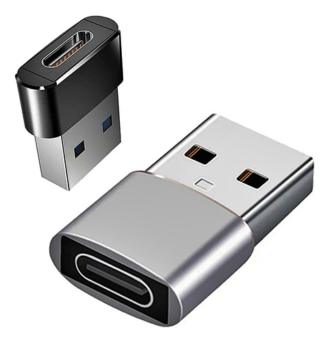 2 Adaptadores Usb Tipo C Hembra Usb Macho Carga Rápida Datos