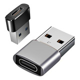 2 Adaptadores Usb Tipo C Hembra Usb Macho Carga Rápida Datos