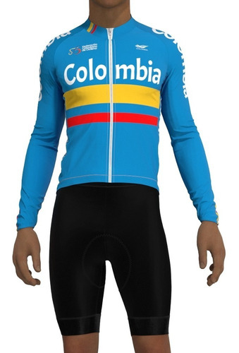 Conjunto Uniforme Ciclismo Jersey Colombia 6688 + Pant Corto
