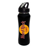 Termo Pitillo Hard Rock Cafe Botilito Aluminio Negro 650ml