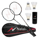 Nalax Juego De Bdminton, Raquetas De Bdminton De Grafito Pro