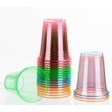 Vaso Eco-plastico Varios Colores 25 Unidades Neon 10 Onzas