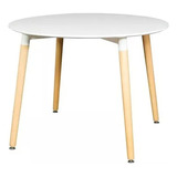 Mesa Redonda 90cm Eames Madera Nordica Impecable