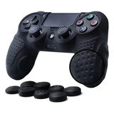 Ps4 Funda Expert Silicona Playstation 4 + 8 Grips Color Negro