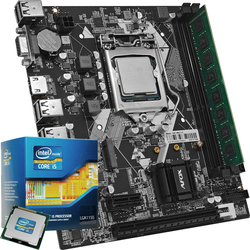 Kit Processador Intel I5 + Placa H61 1155 + 8gb Ddr3 1600mhz