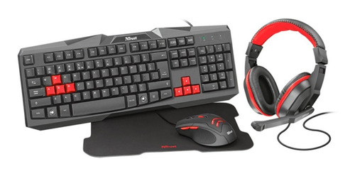 Combo Teclado +mouse Alambrico + Audifono + Pad Mouse Gaming