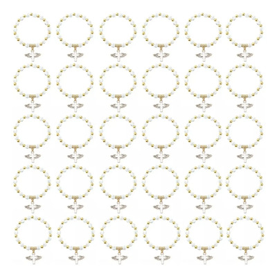30pzs Recuerdos Para Bautizo Con Pulseras
