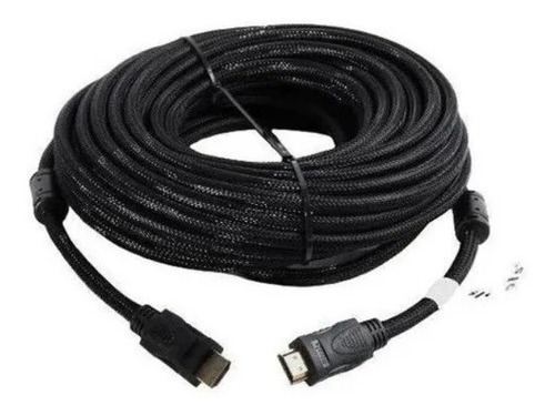 Cable Hdmi 15 Metros Doble Filtro Mallado Punta Dorada Negro