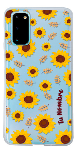 Funda Para Galaxy Girasoles Para Mujer Con Tu Nombre