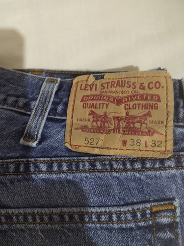 Pantalón Levis 527 Acampanado 38 X 32 Azul Petróleo 