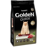 Ração Golden Premier Gatos Adultos Castrados Carne - 10,1kg