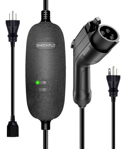 Cargador De Vehículo Eléctrico Portátil De Nivel 1-2, 16 Amp