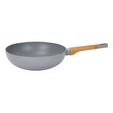 Wok 28cm Antiadherente Gris Larhaus Scandi Grey Aluminio