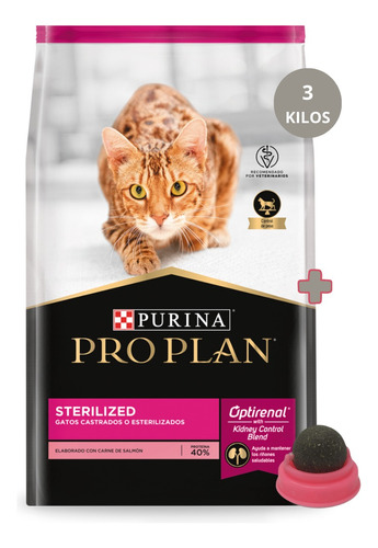 Alimento Para Gato Pro Plan Esterilizado 3kg + Regalo