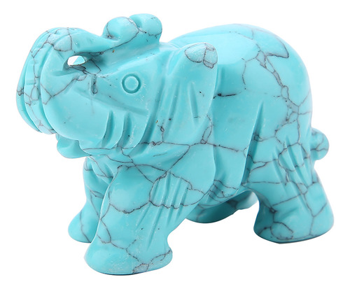 Figura De Elefante De Cristal De 2 Pulgadas Tallada En Jade