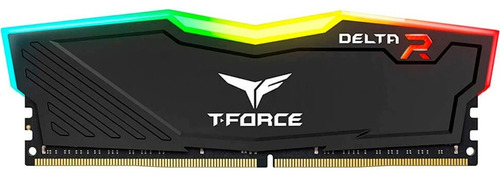 Memoria Ram T-force Delta Rgb Gamer Color Negro  8gb 1 Team Group Tf3d48g3200hc16c01