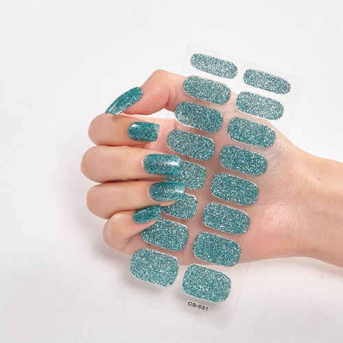 Adesivos De Gel Para Unhas De 8 Folhas, Tiras Semi-curadas D