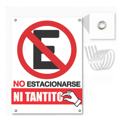 Señaletica Letrero No Estacionarse Ni Tantito 26 X 35 Cm | MercadoLibre