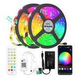 P Fita Led 20 Metros Rgb Wifi Colorida Com Controle+fonte