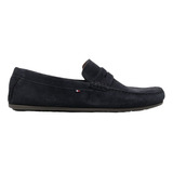 Mocasines Tommy Hilfiger Gamuza Azul Original Y Nuevo