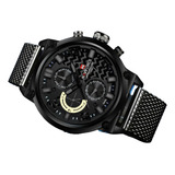 Reloj Naviforce En Cuero Nf9068s Multifuncional + Envio